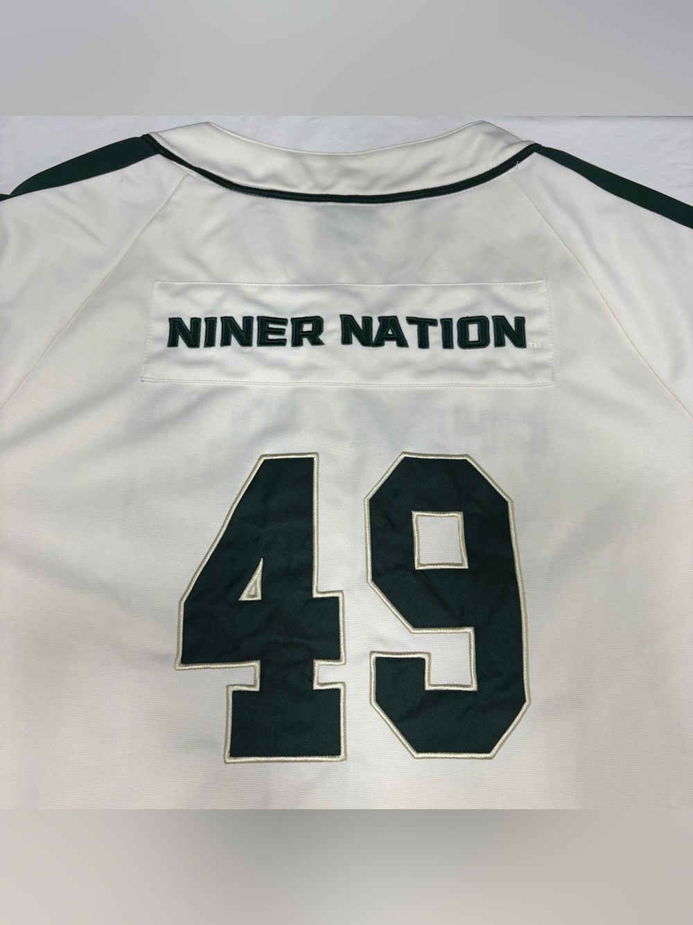 UNC Charlotte 49ers Niner Nation Colosseum Baseball Jersey Men’s XXL New Stained - Picture 12 of 14